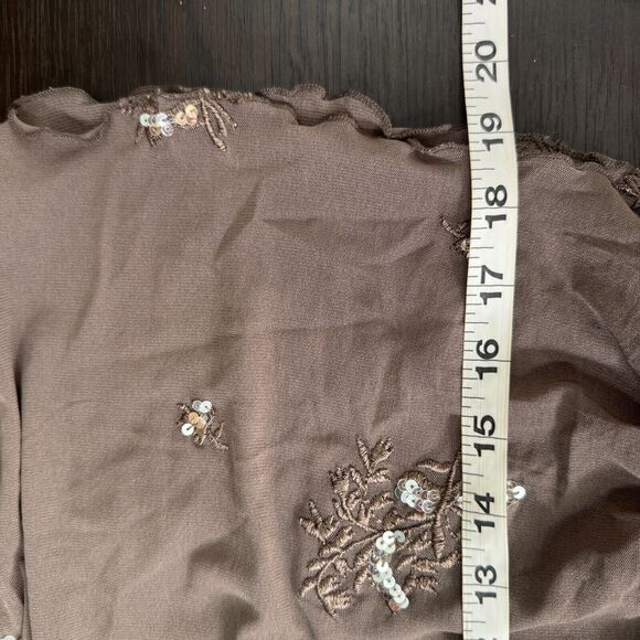 Free People Sugar Rush Muscle Tee Womens Extra Large Mesh Sequin Top Y2K NEW XL - Picture 9 of 9